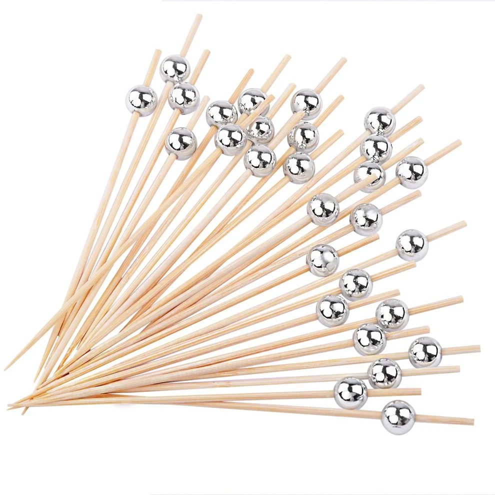 Bambu Gümüş İnci Top Kürdan 12cm