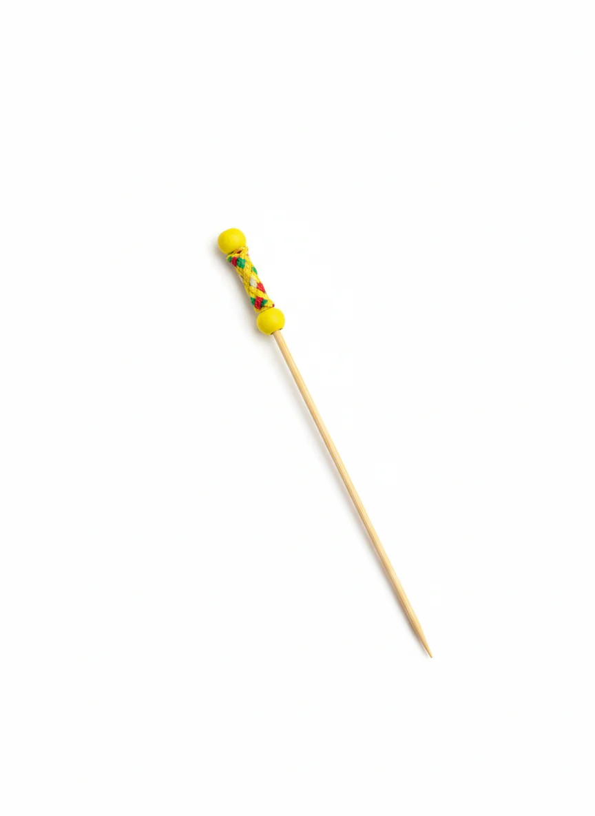 Bambu Örgülü Kürdan (SARI) 12cm